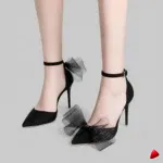 Escarpin Travesti Noeud Tulle Mariage Bal Grande Pointure - image principale