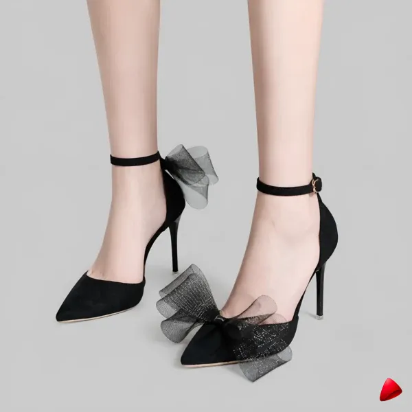 Escarpin Travesti Noeud Tulle Mariage Bal Grande Pointure — image principale