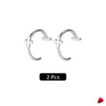 Faux Piercing Levre Travesti Lot 2pcs Sans Percage Acier - galerie