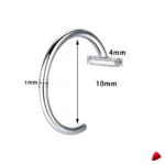 Faux Piercing Levre Travesti Lot 2pcs Sans Percage Acier - galerie
