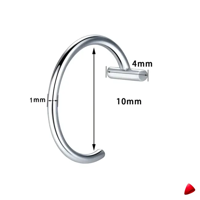 Faux Piercing Levre Travesti Lot 2pcs Sans Percage Acier - galerie