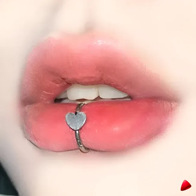 Faux Piercing Levre Travesti Lot 2pcs Sans Percage Acier - galerie