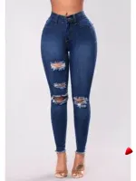 Jean Skinny Travesti Déchiré Plus Size — galerie
