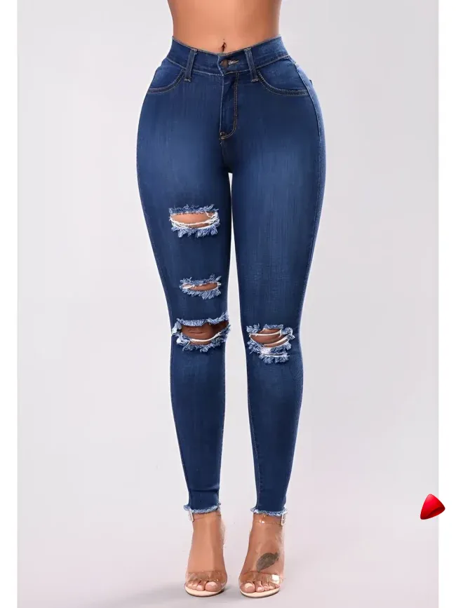 Jean Skinny Travesti Déchiré Plus Size — galerie