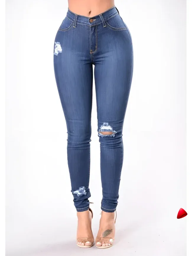 Jean Skinny Travesti Déchiré Plus Size — galerie