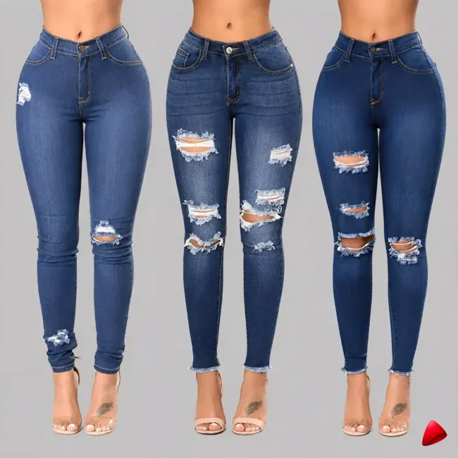 Jean Skinny Travesti Déchiré Plus Size — image principale