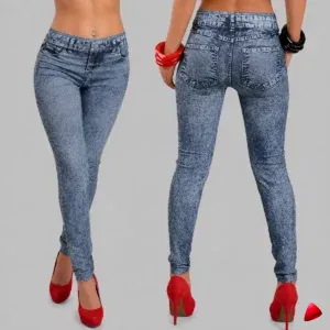 Jegging Élastique Travesti Imitation Denim — image principale