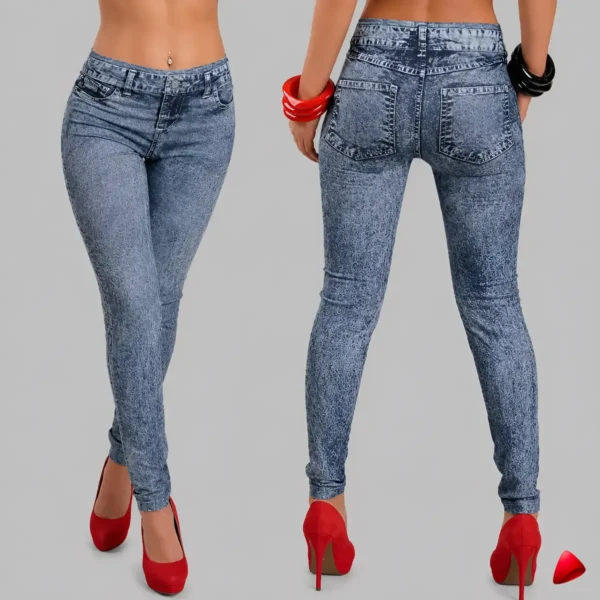 Jegging Élastique Travesti Imitation Denim — image principale
