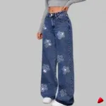 Jegging Travesti Faux Jean Imprimé Fleurs — image principale