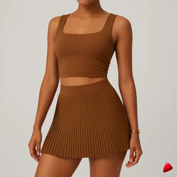 Jupe Sport Travesti Tennis Plissée 2 Pièces Short Intégré — image principale