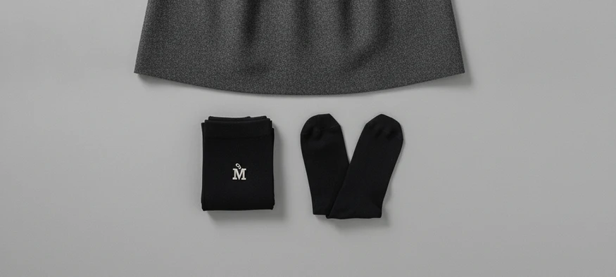 Jupe midi taille haute et collant opaque pour débuter - Amenzia