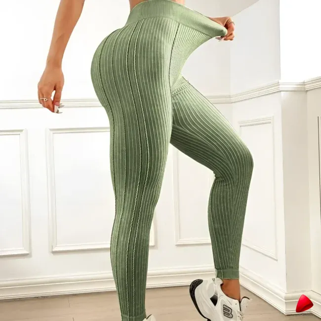Legging Côtelé Travesti Taille V Yoga — galerie