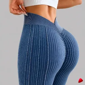 Legging Côtelé Travesti Taille V Yoga — image principale