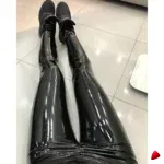 Legging PU Travesti Effet Cuir Brillant Hip Lifting — galerie