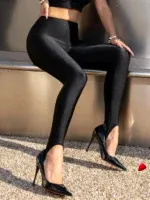 Legging Glossy Travesti Taille Haute Brillant — galerie