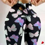 Legging Travesti Imprimé Papillon Nœud Yoga Push-Up — galerie