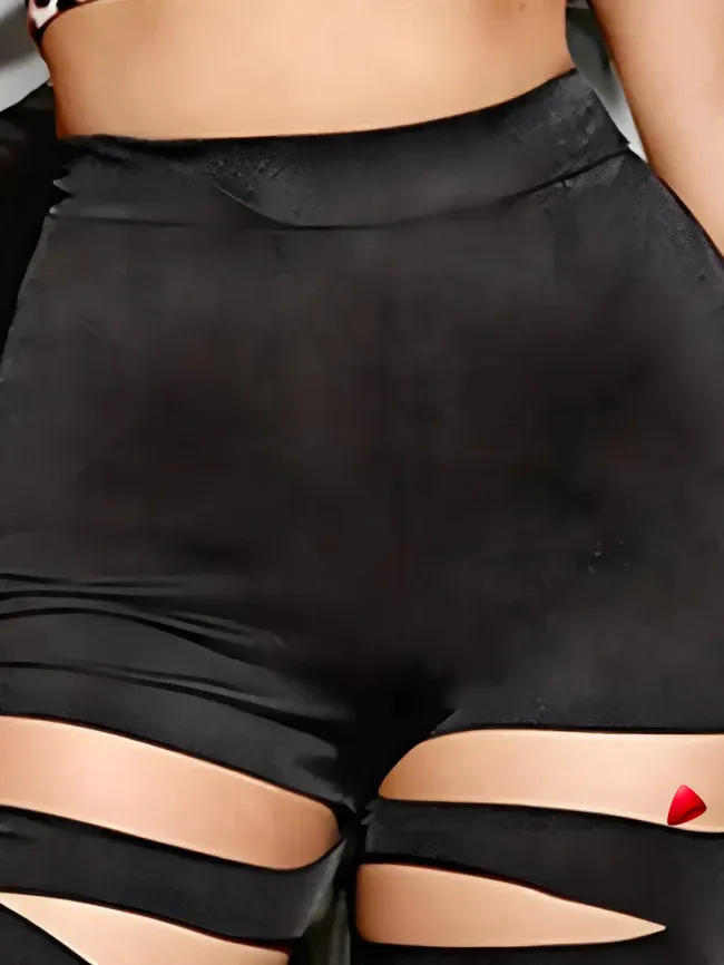 Legging Travesti Lacets Cross Binding Taille Haute — galerie
