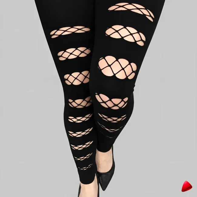 Legging Punk Travesti Déchiré Gothique — image principale