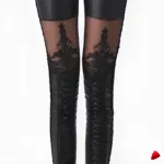 Legging Similicuir Travesti Dentelle Gothique — galerie