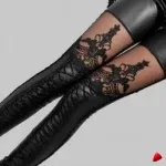 Legging Similicuir Travesti Dentelle Gothique — image principale