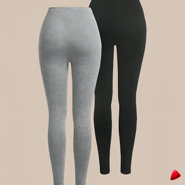 Pack 2 Leggings Travesti Coton Yoga Taille Haute — galerie
