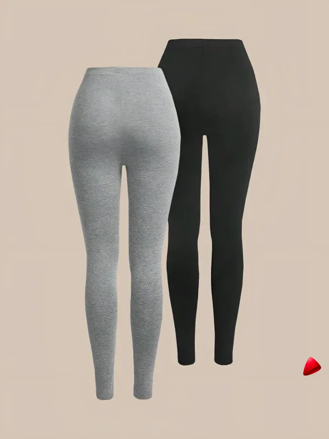 Pack 2 Leggings Travesti Coton Yoga Taille Haute — galerie