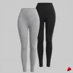 Pack 2 Leggings Travesti Coton Yoga Taille Haute — image principale