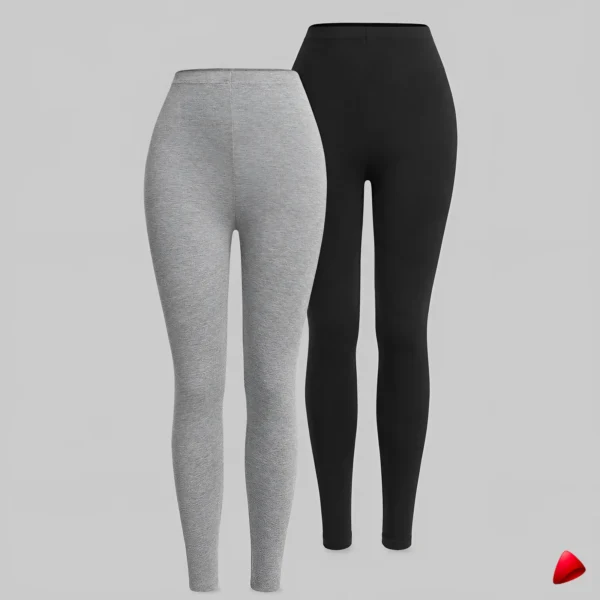 Pack 2 Leggings Travesti Coton Yoga Taille Haute — image principale