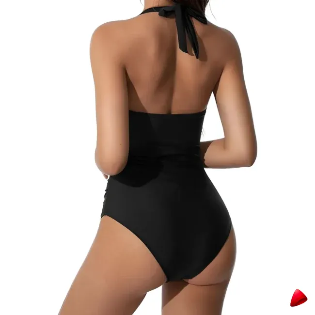 Maillot Travesti Une Pièce Ventre Plat Décolleté V Drapé — galerie