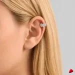 Manchette Oreille Travesti Grappe Pavee Zircon Argent - image principale