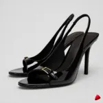 Mule Travesti Satin Bout Pointu Talon Aiguille Multi Coloris — image principale
