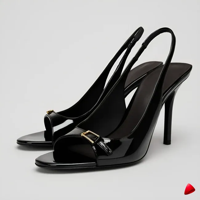Mule Travesti Satin Bout Pointu Talon Aiguille Multi Coloris — image principale