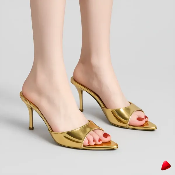 Mule Travesti Bout Pointu Stiletto Talon Aiguille Multi Coloris — image principale