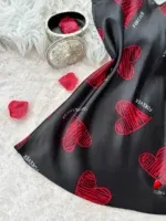 Nuisette Travesti Satin Lèvres V-Neck Slip Mini — galerie