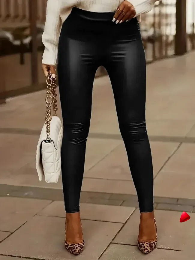 Pantalon Simili Cuir Travesti Dentelle Taille Haute — galerie