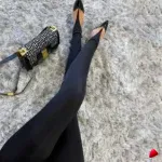 Pantalon Skinny Y2K Travesti Glitter Taille Haute — galerie