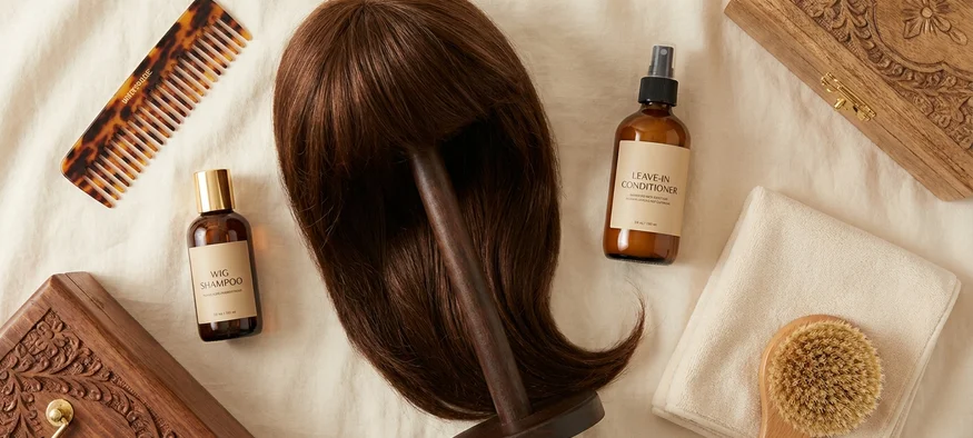 Perruques travesti : kit entretien lavage brossage bonnet synthétique