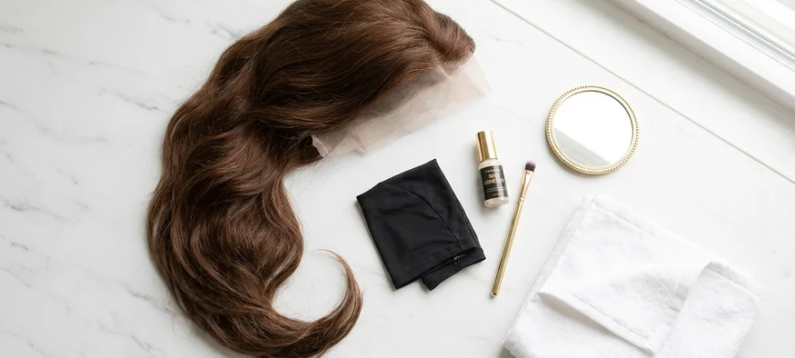 Perruques travesti : pose lace front bonnet sécurité racines invisibles
