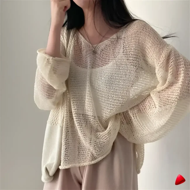 Pull Maille Lazy Travesti Oversize Ajouré — galerie