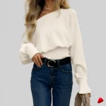 Pull Off-Shoulder Travesti Cozy Slash Neck — image principale
