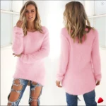 Pull V Travesti Loose Chaud Maille Fine — galerie