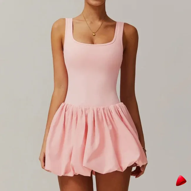 Robe Sport Travesti Tennis Skort Bouffante Body Intégré — galerie
