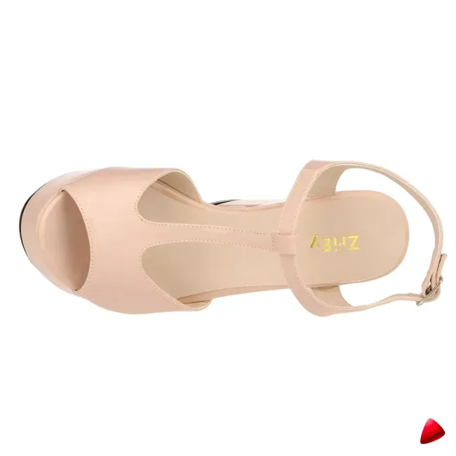 Sandale Travesti Plateforme Compensée 12cm Bride T Multi Coloris — galerie