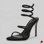 Sandale Travesti Gladiateur Cristal Ficelle Talon Aiguille - image principale