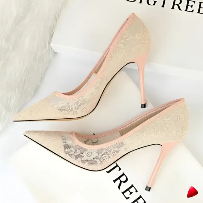 Slingback Travesti Pois Noeud Talon Bloc Bout Pointu — galerie