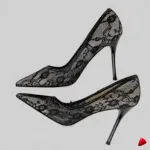 Slingback Travesti Pois Noeud Talon Bloc Bout Pointu — image principale