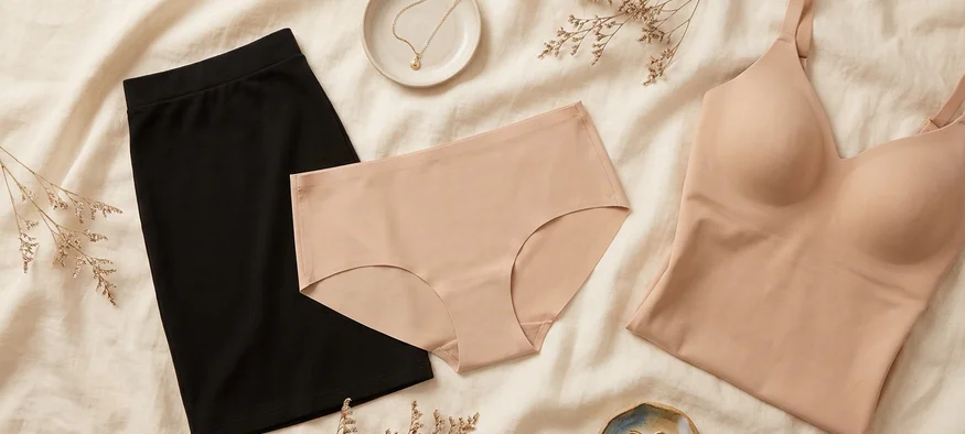 Tucking travesti : gaff invisible entrejambe lisse silhouette plate jupe moulante
