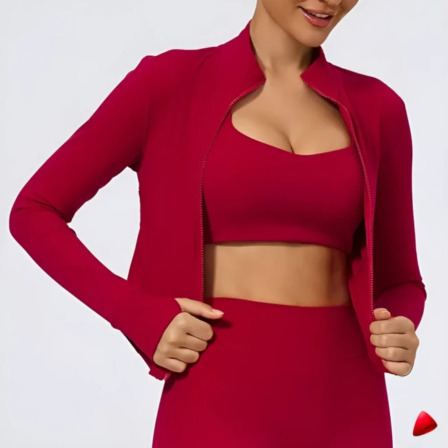 Veste Fitness Travesti Slim Zip Quick-Dry 6 Coloris — galerie