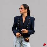Veste Hussard Travesti Cropped Boutons Galon — image principale
