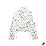 Veste Pois Travesti Col Haut Ruban Loose Polka — galerie